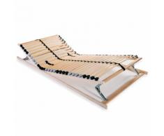 vidaXL Sommier à lattes avec 28 lattes 7 zones 80 x 200 cm