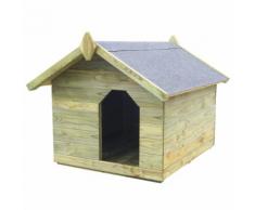vidaXL Niche de jardin avec toit ouvrant en bois de pin imprégné