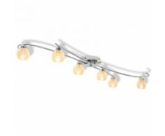 vidaXL Plafonnier avec 6 ampoules LED G9 240 W