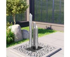 vidaXL Fontaine de jardin Argenté 48x34x88 cm Acier inoxydable