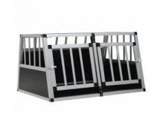 vidaXL Cage pour chien à double porte 89 x 69 x 50 cm