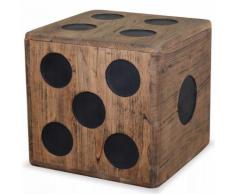 vidaXL Boîte de rangement Bois Mindi 40 x 40 x 40 cm Design Dés
