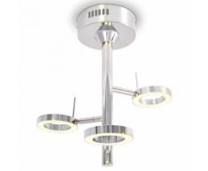 vidaXL Plafonnier LED avec 3 lumières Blanc chaud