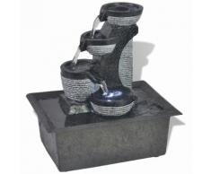 vidaXL Fontaine d'intérieur avec lampe LED Polyrésine