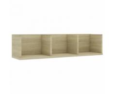 vidaXL Étagère murale à CD Chêne sonoma 75x18x18 cm Aggloméré