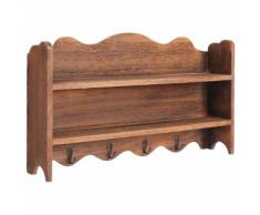 vidaXL Porte-manteau mural Marron 50x10x30 cm Bois