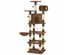 vidaXL Arbre à chat avec griffoirs en sisal Marron 165 cm