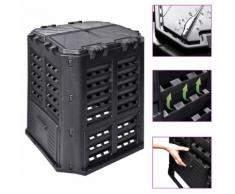 vidaXL Composteur de jardin Noir 68,9x68,9x83,9 cm 360 L