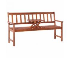 vidaXL Banc de jardin 3 places et table 158 cm Bois d'acacia Marron