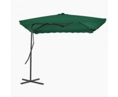 vidaXL Parasol d'extérieur avec mât en acier 250 x 250 cm Vert