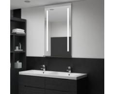 vidaXL Miroir mural à LED pour salle de bains avec étagère 60x100 cm