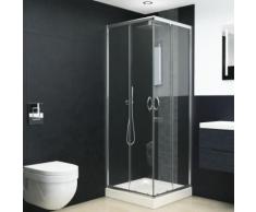 vidaXL Cabine de douche Verre de sécurité 80x80x185 cm