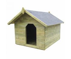 vidaXL Niche de jardin avec toit ouvrant en bois de pin imprégné