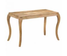 vidaXL Table de salle à manger 118x60x76 cm Bois de manguier massif