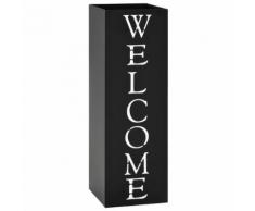 vidaXL Porte-parapluie Welcome Acier Noir