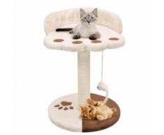 vidaXL Arbre à chat avec griffoir en sisal 40 cm Beige et Marron