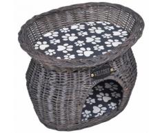 vidaXL Arbre/maison à chat avec coussin Saule