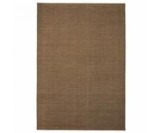 vidaXL Tapis d'extérieur/d'intérieur Aspect de sisal 120x170 cm Marron