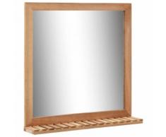 vidaXL Miroir de salle de bain 60 x 12 x 62 cm Bois de noyer massif