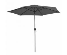 vidaXL Parasol d'extérieur avec poteau en métal 300 cm Anthracite