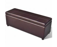 vidaXL Long banc de rangement Bois Marron