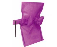 10 Housses de chaise Premium prune 50 x 95 cm
