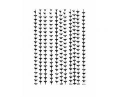 Rideau à franges chauve souris noir 100 x 220 cm