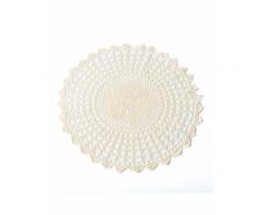 Napperon en crochet ivoire 50 cm