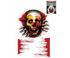 Décoration pour toilette clown d'halloween