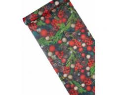 Chemin de table en tissu Houx de Noël 30 cm x 5 m