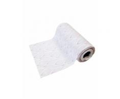 Chemin de table en toile feuilles rose 15 cm x 5 m