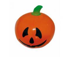 Décoration fête Halloween Citrouille gonflable orange-noir-vert 110 cm