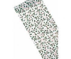 Chemin de table en toile Houx de Noël 28 cm x 4 m