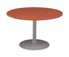 table de reunion ronde diam80 merisier / pied s tulipe