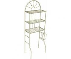 Etagère de toilette métal taupe 3 niveaux de rangement