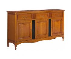 Enfilade merisier 3 portes 3 tiroirs