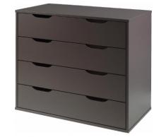 Commode enfant pin massif gris 4 tiroirs – PINO