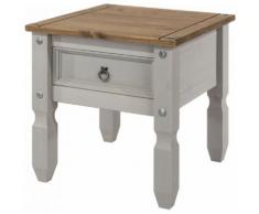 Table de lampe pin gris 1 tiroir - CANOAS