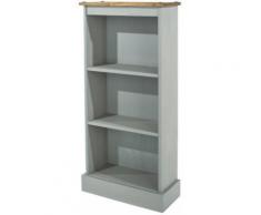 Bibliothèque pin gris 2 étagères – CANOAS