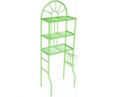 Etagère de toilette métal vert 3 niveaux de rangement