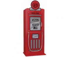 Armoire enfant pompe essence rouge 1 porte 4 étagères