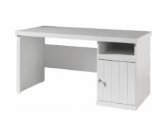 Bureau enfant laqué blanc 1 porte 1 niche ROBIN