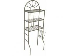 Etagère de toilette métal chromé 3 niveaux de rangement