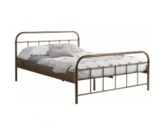 Lit double 140x200 métal bronze – BOSTON