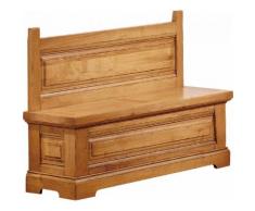 Banc coffre chêne avec dossier