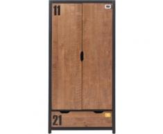Armoire enfant pin massif 2 portes 1 tiroir ALEX