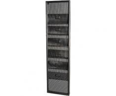 Range magazines murales métal noir 6 niveaux - HELINO