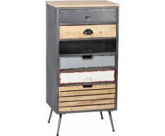Chiffonnier palissandre vieillie 6 tiroirs