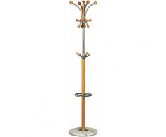 Porte manteaux bois et chrome naturel