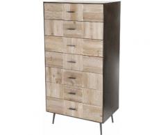 Chiffonnier sapin pieds métal 7 tiroirs – CARLOS